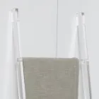 Gennemsigtig Akryl Krystal Badeværelse Håndklædeholder Stige - Smart Viadurini