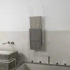 Gennemsigtig Akryl Krystal Badeværelse Håndklædeholder Stige - Smart Viadurini