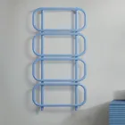 Elektrisk håndklædevarmerstige i farvet fladt stål lavet i Italien - kæde Viadurini