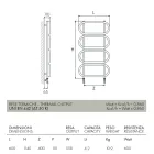 Rund farvet stål hydraulisk håndklædevarmer stige lavet i Italien - kæde Viadurini