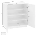 2-dørs skoskab i bæredygtigt hvidt eller skifermelamintræ - Joris Viadurini