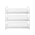Nerina 3-etagers skohylde i transparent plexiglas, fremstillet i Italien Viadurini