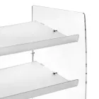 Nerina 3-etagers skohylde i transparent plexiglas, fremstillet i Italien Viadurini
