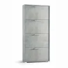 Dobbelt række flap sko skab i Cleaf Senis cement melamin Viadurini