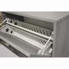 Dobbelt række flap sko skab i Cleaf Senis cement melamin Viadurini