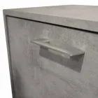 Dobbelt række flap sko skab i Cleaf Senis cement melamin Viadurini