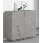 Højt eller lavt skostativ i bæredygtigt trædesign med 2 eller 4 døre - Fjona Viadurini