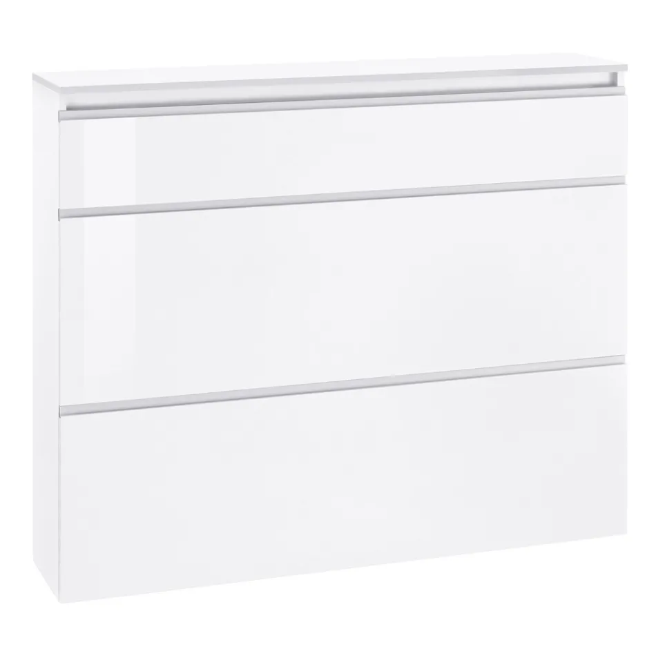 Skoskab hvid eller antracit 3 døre Bæredygtigt trædesign - Emanuelito Viadurini