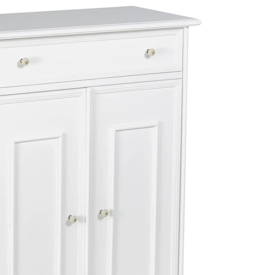 Skoskab med 1 skuffe og 2 trælåger Made in Italy - Lasa Viadurini