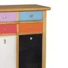 Skostativ med alle farvede skuffer og forskellige greb Made in Italy - Mitra Viadurini