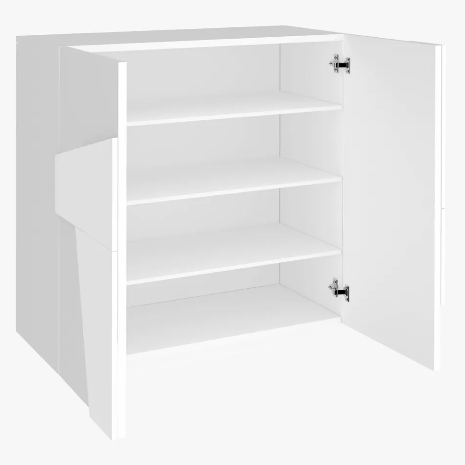 Indendørs skoskab med 2 melamindøre lavet i Italien - Naditza Viadurini