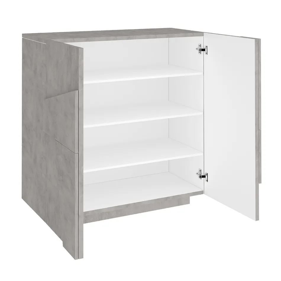 Indendørs skoskab med 2 melamindøre lavet i Italien - Naditza Viadurini