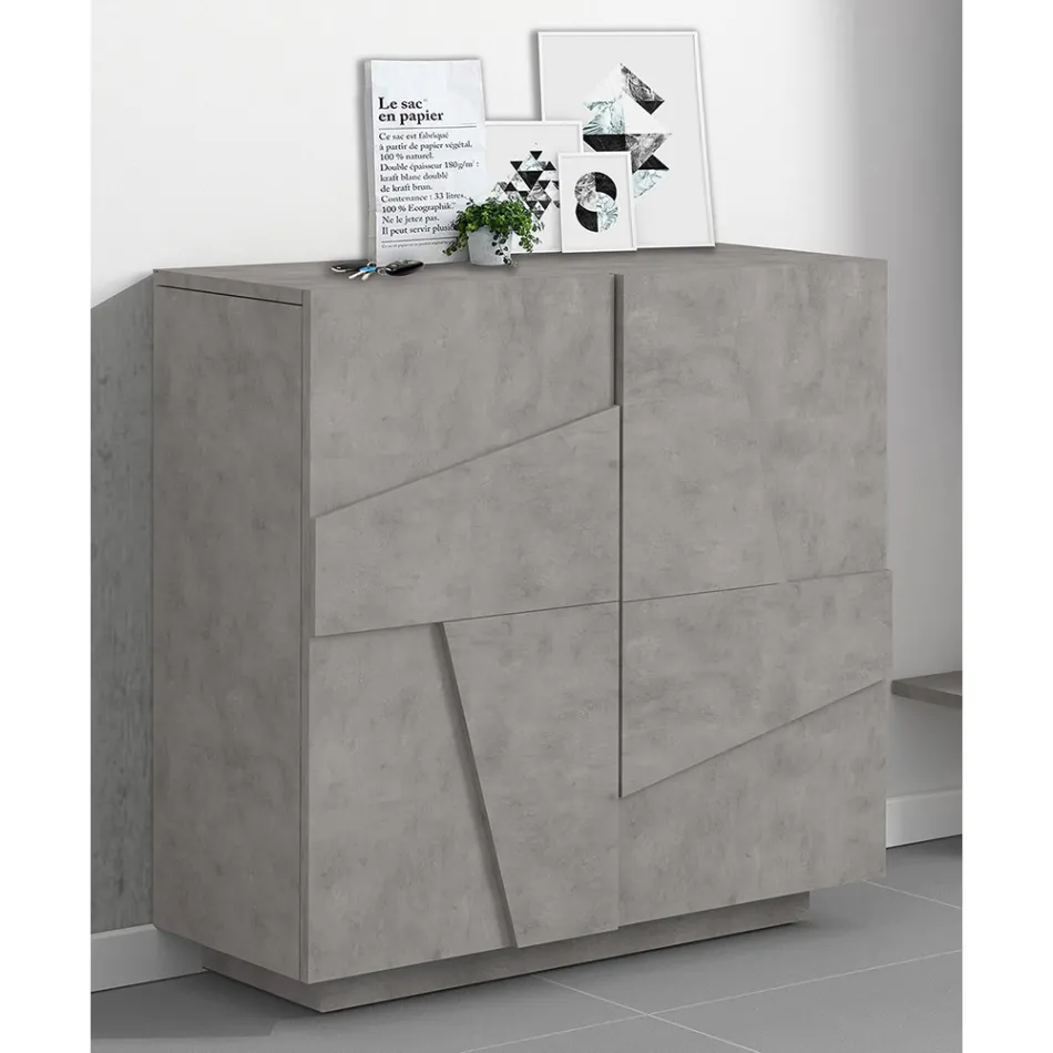 Indendørs skoskab med 2 melamindøre lavet i Italien - Naditza Viadurini