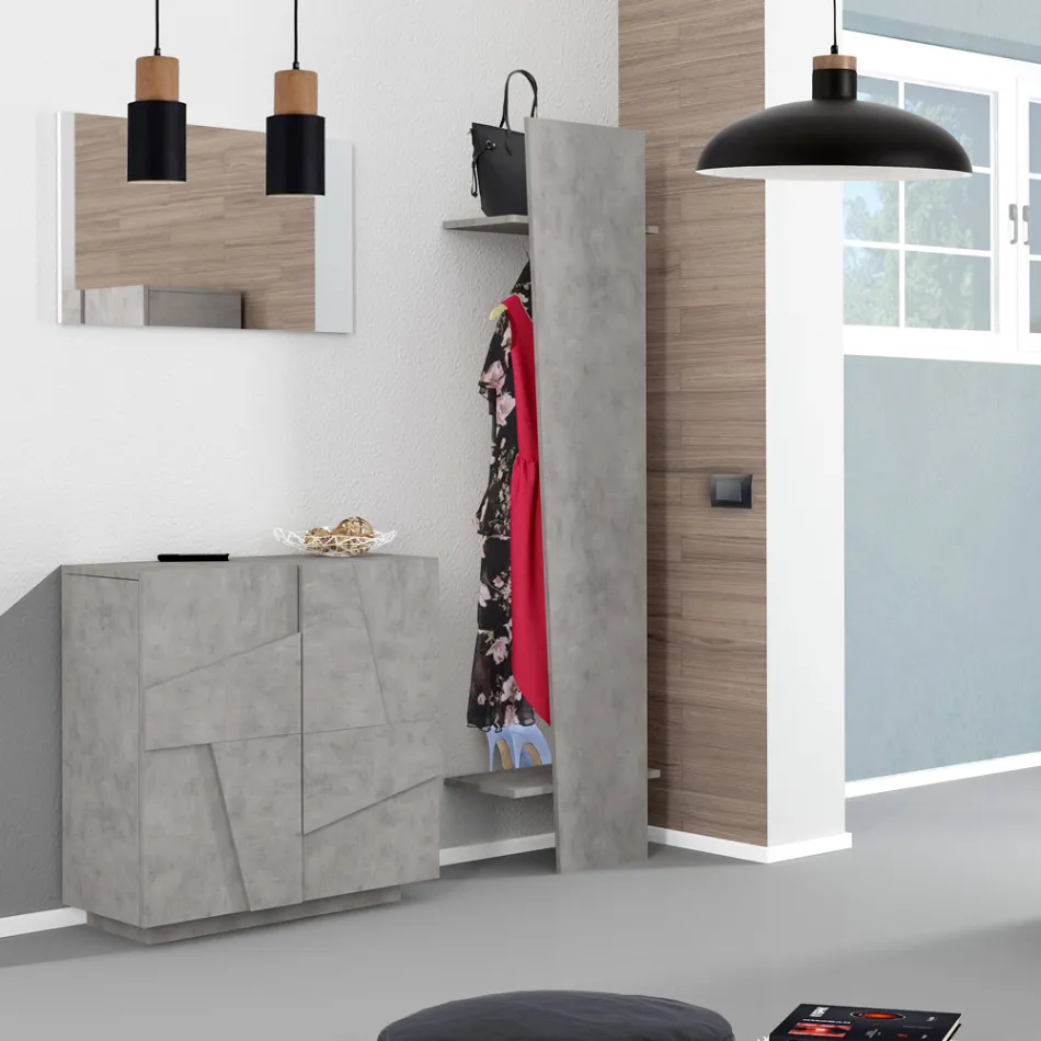 Indendørs skoskab med 2 melamindøre lavet i Italien - Naditza Viadurini
