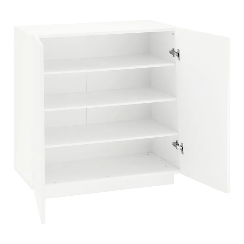 Skoskab til stue med 2 døre i melamin Fremstillet i Italien - Popilio Viadurini