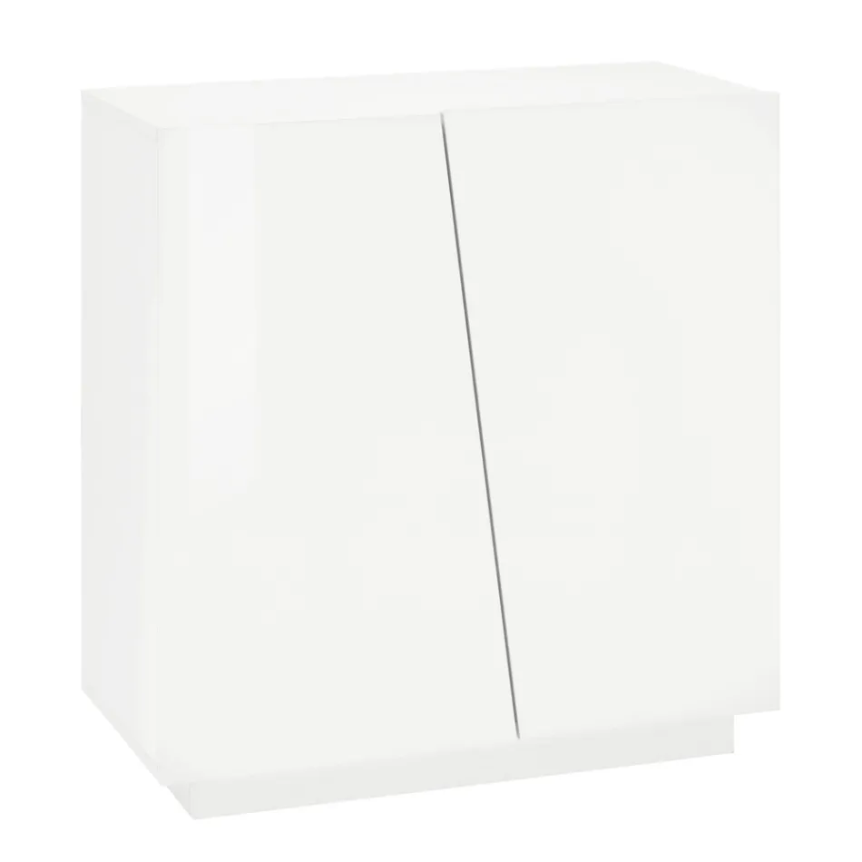 Skoskab til stue med 2 døre i melamin Fremstillet i Italien - Popilio Viadurini