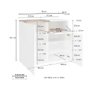 Entre skostativ 3 eller 4 døre i hvidt træ og skifer eller ahorn - Tiscali Viadurini