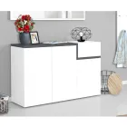 Entre skostativ 3 eller 4 døre i hvidt træ og skifer eller ahorn - Tiscali Viadurini