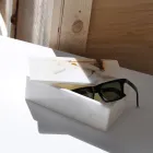 Marmorbrilleæske lavet i Italien - Kenna Viadurini