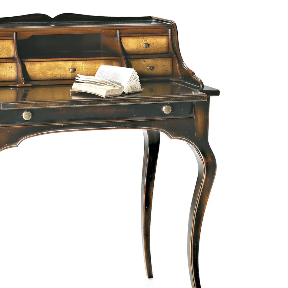 Skrivebord med 5 skuffer og aftagelig top lavet i Italien - Maia Viadurini