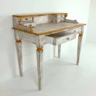 Håndlavet skrivebord i massivt træ med 4 skuffer lavet i Italien - Amela Viadurini