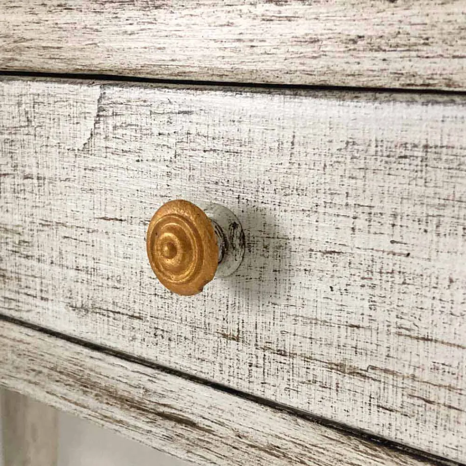 Håndlavet skrivebord i massivt træ med 4 skuffer lavet i Italien - Amela Viadurini