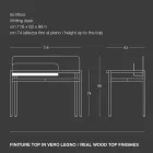 Moderne skrivebord i farvet metal og egetræ i italiensk design - Nadin Viadurini