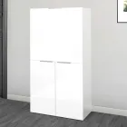 Moderne hvidt væg skrivebord i poleret træ italiensk design - Ghero Viadurini