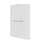 Hvidt moderne hjørneskrivebord i poleret træ italiensk design - Ghero Viadurini