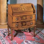 Klassisk træskrivebord med klap og skuffer lavet i Italien - Elegant Viadurini