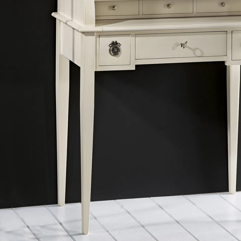 Skrivebord med 6 udvendige skuffer, 3 indvendige skuffer og 1 rum lavet i Italien - Marte Viadurini