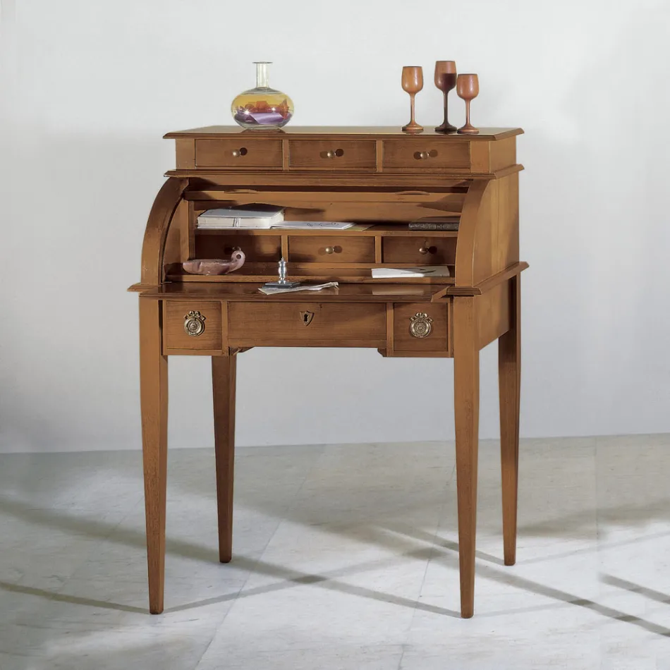 Skrivebord med 6 udvendige skuffer, 3 indvendige skuffer og 1 rum lavet i Italien - Marte Viadurini