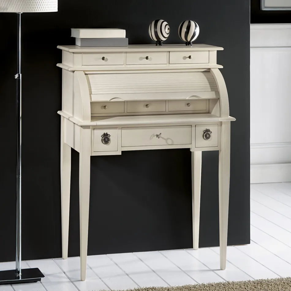 Skrivebord med 6 udvendige skuffer, 3 indvendige skuffer og 1 rum lavet i Italien - Marte Viadurini