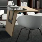 Skrivebord med glasplade Andrea Stramigioli - Frafalla Viadurini