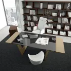 Skrivebord med glasplade Andrea Stramigioli - Frafalla Viadurini