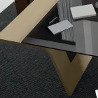 Skrivebord med glasplade Andrea Stramigioli - Frafalla Viadurini