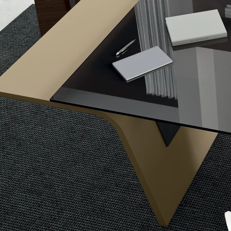 Skrivebord med glasplade Andrea Stramigioli - Frafalla Viadurini