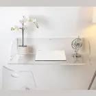 Otilia vægskrivebord i plexiglas med minimalistisk design, fremstillet i Italien Viadurini