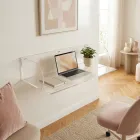 Otilia vægskrivebord i plexiglas med minimalistisk design, fremstillet i Italien Viadurini