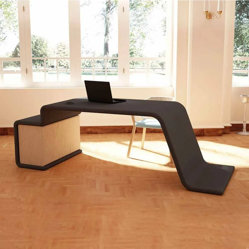 Kontorbord med træ kommode lavet i Italien, Terralba Viadurini