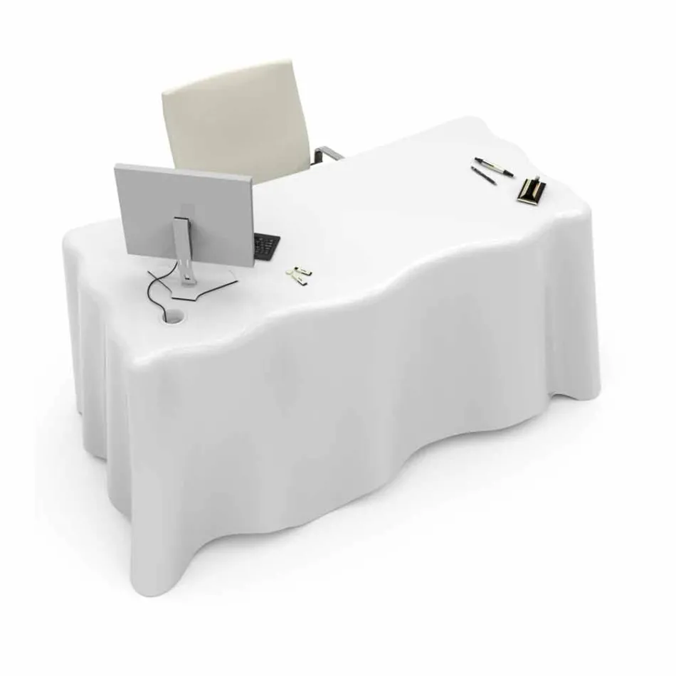 Moderne design kontor skrivebord Fabric, lavet i Italien Viadurini