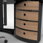 Design skrivebord med skuffer lavet i Italien, Milazzo Viadurini