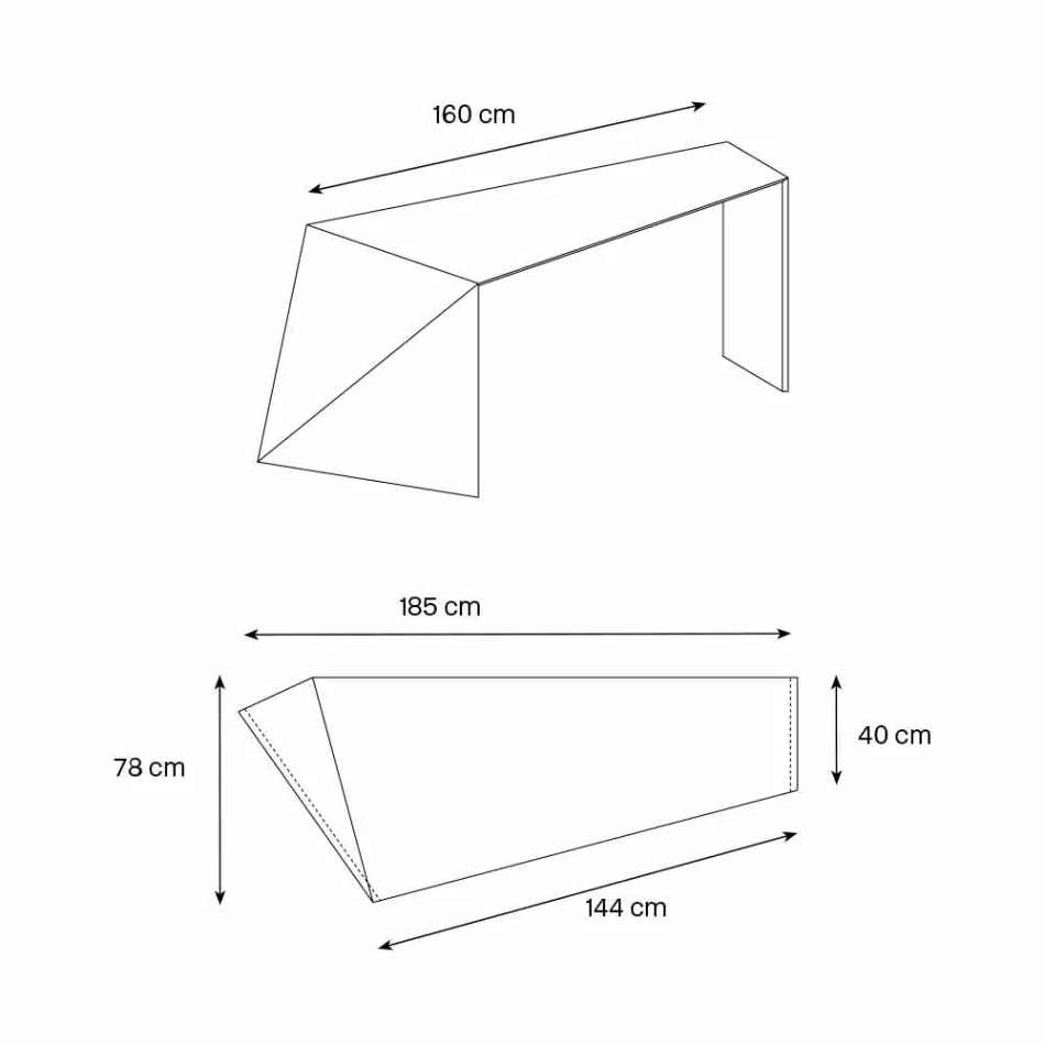 Moderne designkontor Eksklusivt glas fremstillet i Italien - Rosalia Viadurini