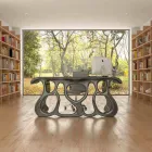 Moderne design kontor skrivebord produceret i Italien, Mirto Viadurini