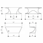 Moderne kontor skrivebord produceret i Italien, Cerami Viadurini
