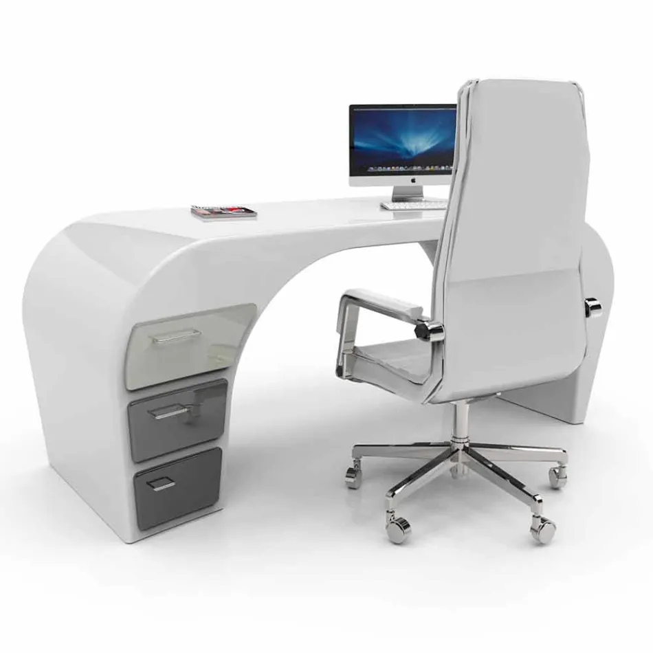 Moderne kontor skrivebord lavet i Italien, Miglianico Viadurini