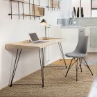 Design skrivebord i stål og træ Top Insudtrial Style - Sekretær Viadurini