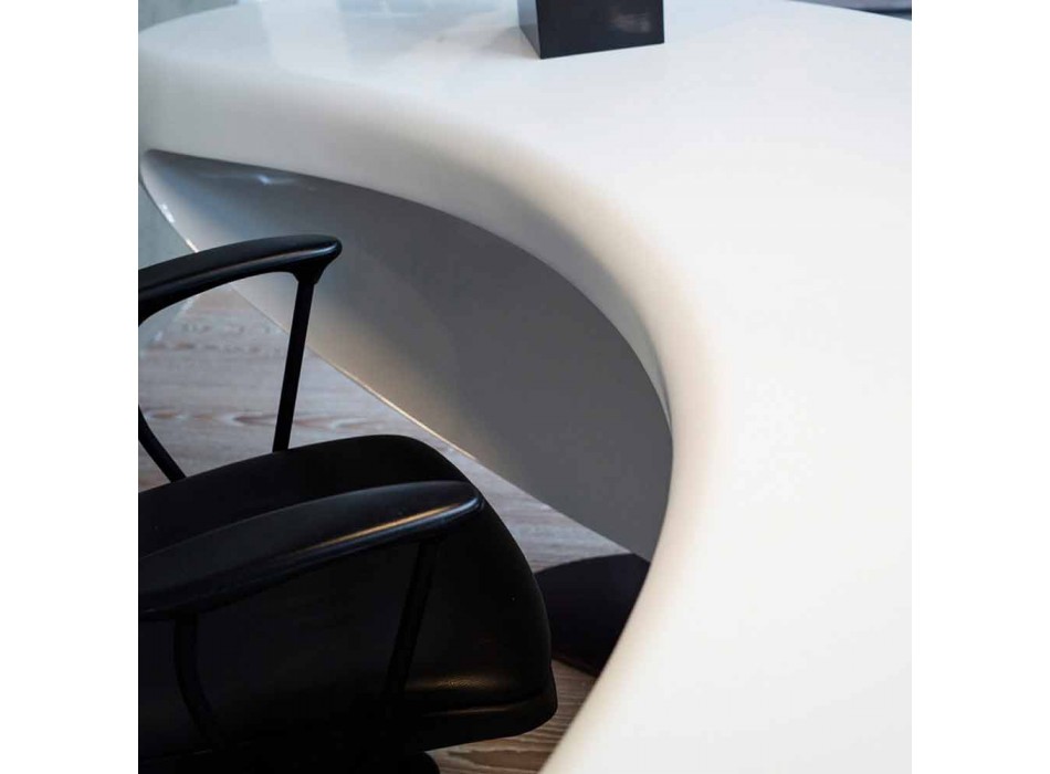 Moderne design kontorbord Boomerang lavet i Italien Viadurini