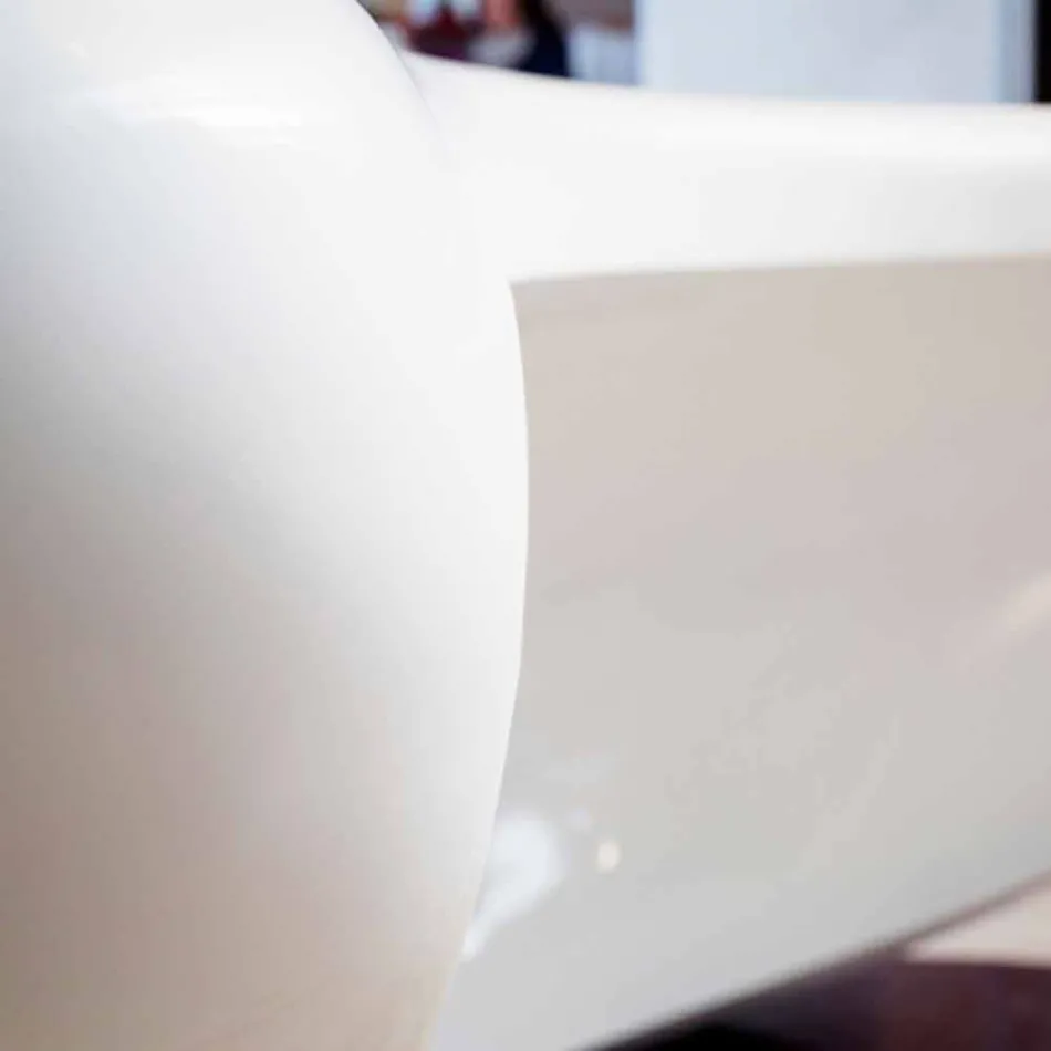 Moderne design kontorbord Boomerang lavet i Italien Viadurini