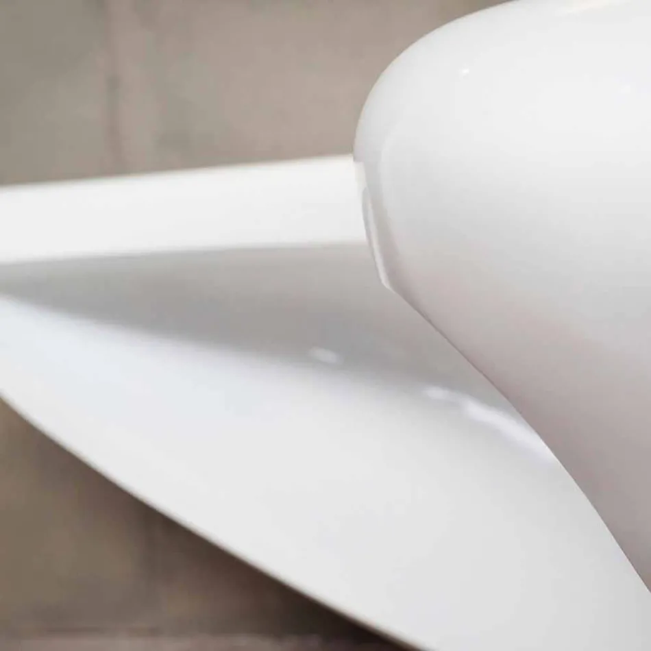 Moderne design kontorbord Boomerang lavet i Italien Viadurini